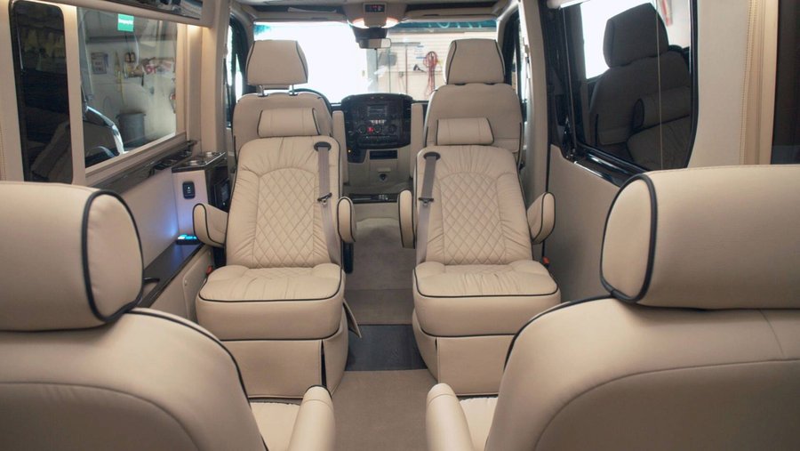 This Posh Mercedes Sprinter Has Its Own Bathroom And Kitchen