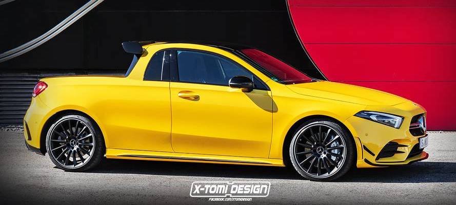 Mercedes-AMG A35 Looks Surprisingly Good As Small Pickup Truck
