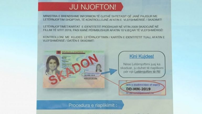 Aplikoni për karta identiteti, u skadojnë 1,4 milionë shqiptarëve